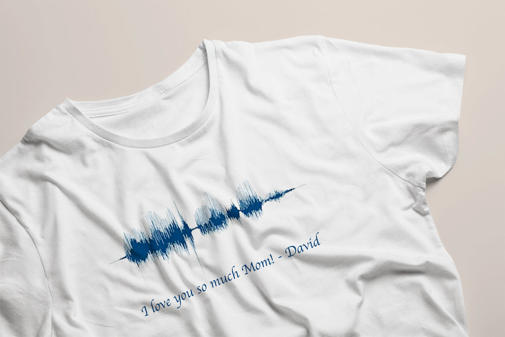 Turn your own voice and text into a visual artwork on T-shirt (No. 30)